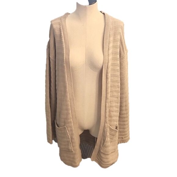 Say What? Sweaters - COPY - JUNIORS Say What tan lightweight cardigan size Small.
